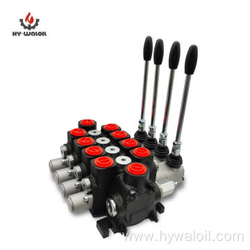 PC100 4 Way Hydraulic Work Sectional Control Valve